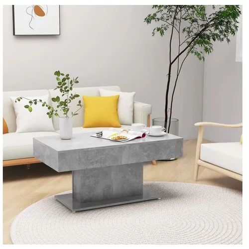  Klubska mizica betonsko siva 96x50x45 cm iverna plošča