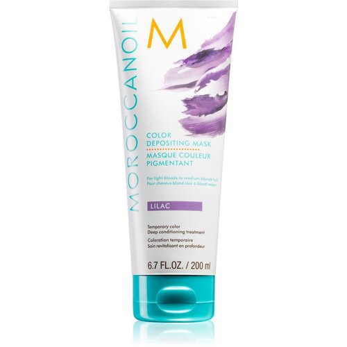 Moroccanoil Color Depositing nežna hranilna maska brez permanentnih barvnih pigmentov Lilac 200 ml Slike