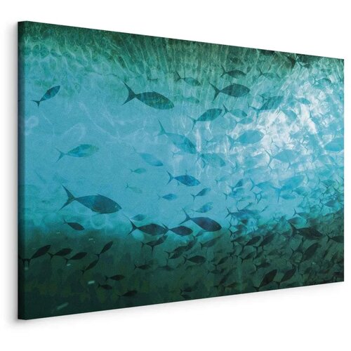  Slika - A shoal of dark fish 120x80 Standard Cene