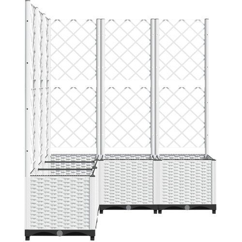  Vrtna sadilica s re&amp;scaron;etkom bijela 120 x 120 x 136 cm PP Slike