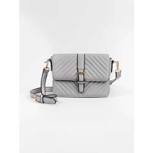 Shelvt Grey quilted small handbag