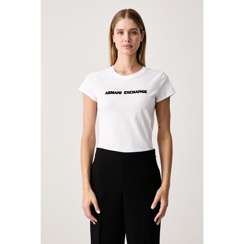 Armani Exchange Majice s kratkimi rokavi T-Shirt Bela Slike