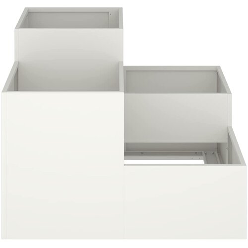  Vrtna saksija Bijelo 80 x 80 x 60 cm Čelik Slike