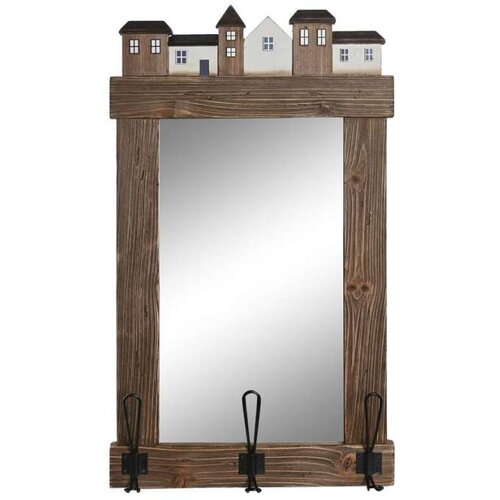  Stensko ogledalo DKD Home Decor Rjava Staran videz 40 x 9 x 68 cm Cene