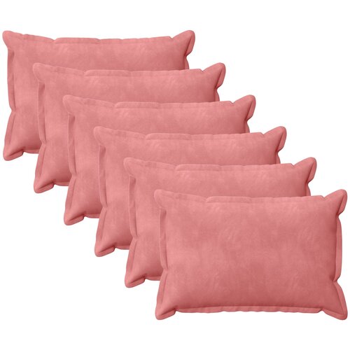  Presvlaka za jastuk 6 pcs HOUTEN Ružičasta 50 x 70 cm Baršun Cene