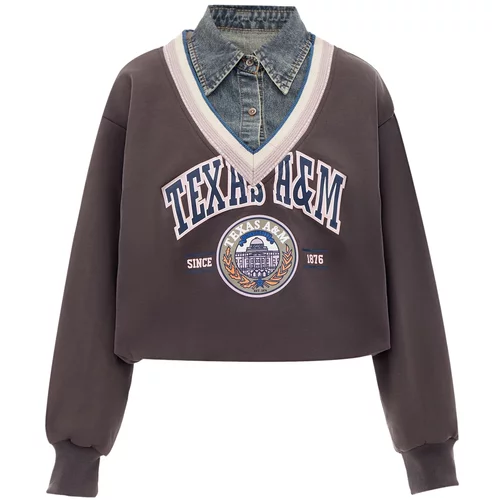 HOMEBASE Sweater majica morsko plava / patlidžan / roza / bijela