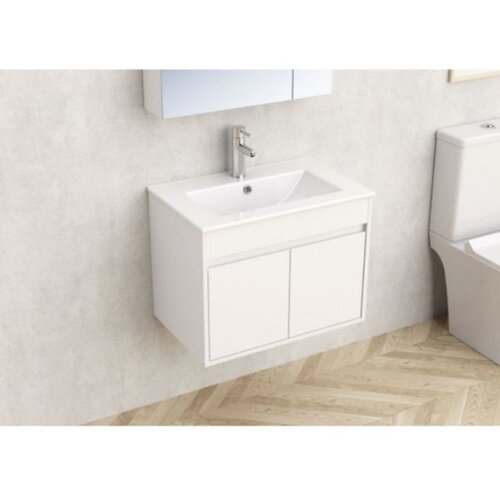 Inter Ceramic Kupatilski ormarić sa lavaboom zidni bari 61x39,5x47 pvc bela Slike