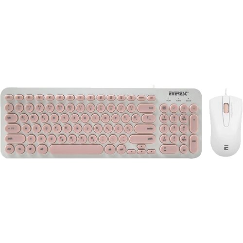 Everest Tastatura + mi&scaron; KM-01K Pink , USB, BiH layout Cijene