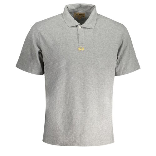 La Martina MEN&amp;amp;#39;S GRAY SHORT SLEEVED POLO SHIRT Slike