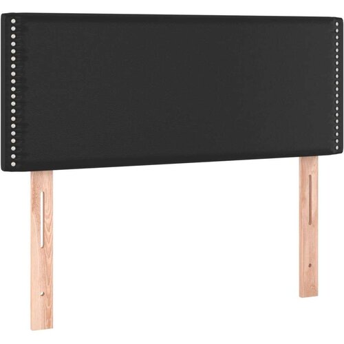  Uzglavlje crno 90 x 5 x 78/88 cm od umjetne kože Slike