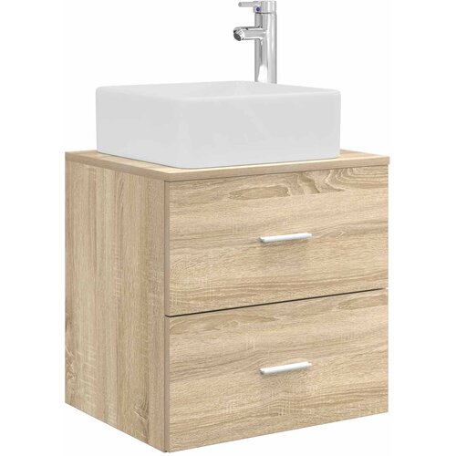 vidaXL Umivalnik s pritrditev na steno Sonoma hrast 53 x 34,5 x 63 cm, (5000245841) Cene