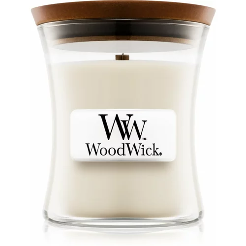 WoodWick Island Coconut dišeča sveča z lesenim stenjem 85 g