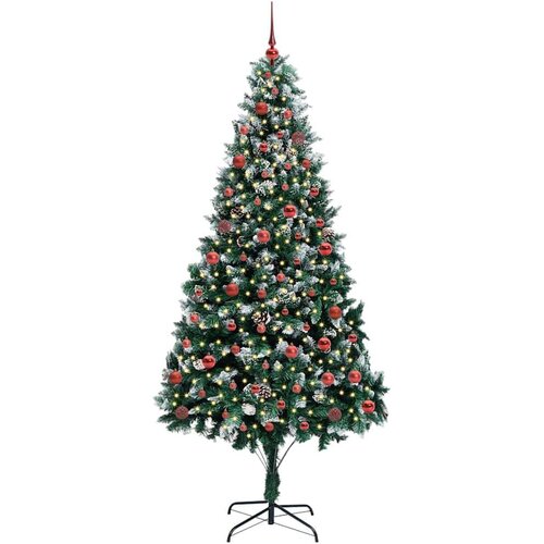VidaXL Umjetno božićno drvce Zelena 210 cm PVC i Čelik i Plastika Slike