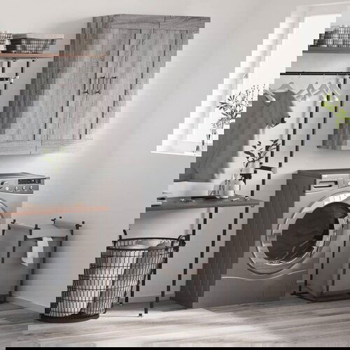 VidaXL Stenska omarica siva sonoma 69,5x34x90 cm inženirski les Slike