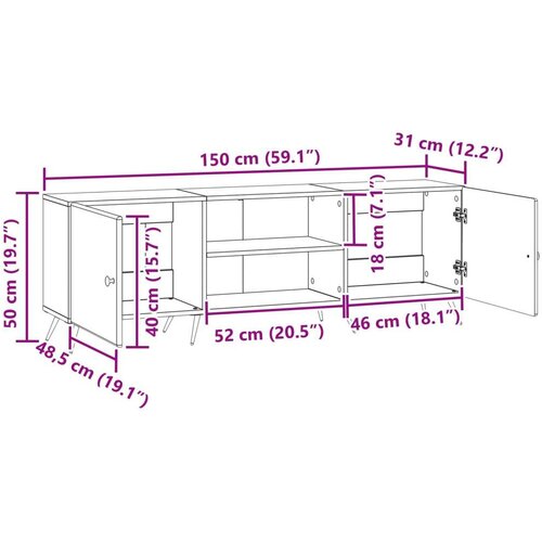  ormar Staro drvo 150 x 31 x 50 cm Konstruirano drvo Slike