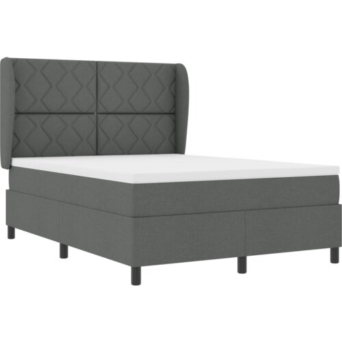 Box Spring Krevet s Madracem Tamno Siva 160x200 cm Tkanina Slike