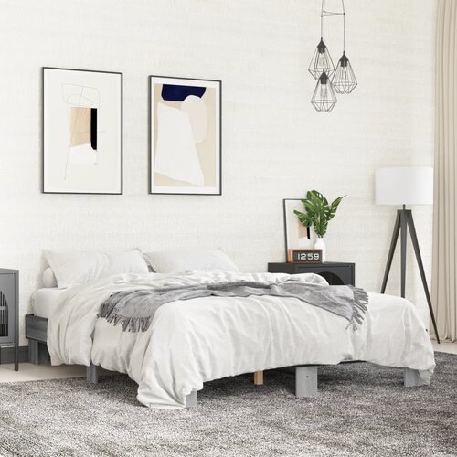  Okvir za krevet boja hrasta 150x200cm konstruirano drvo i metal Cene