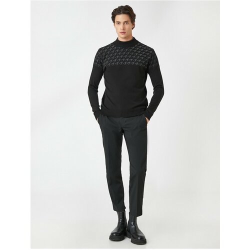 Koton Knitwear Sweater Half Turtleneck Crowbar Detailed Cene