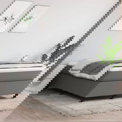 VidaXL okvir za krevet s oprugama tamnosivi 120x200 cm od tkanine Slike