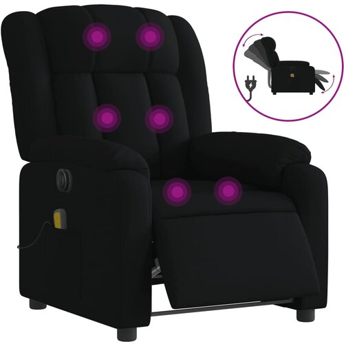 Maison Chic Električni masažni naslanjač - Relax naslanjač črno blago, (22134343) Cene