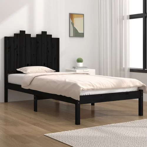  Okvir za krevet od borovine crni 75 x 190 cm 2FT6 jednokrevetni