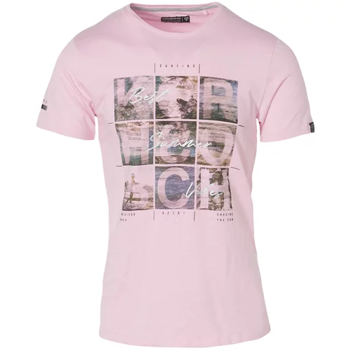 KOROSHI Majica taupe siva / pastelno roza