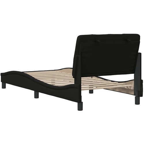  Okvir za krevet bez madraca crni 90x200cm od tkanine Slike