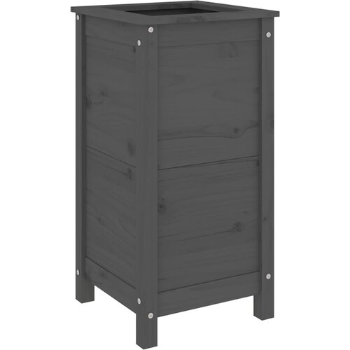 Maison Chic Vrtna visoka greda - cvetlična korita - Cvetlični Lonec siva 40x40x78 cm trdna borovina, (21790026) Cene