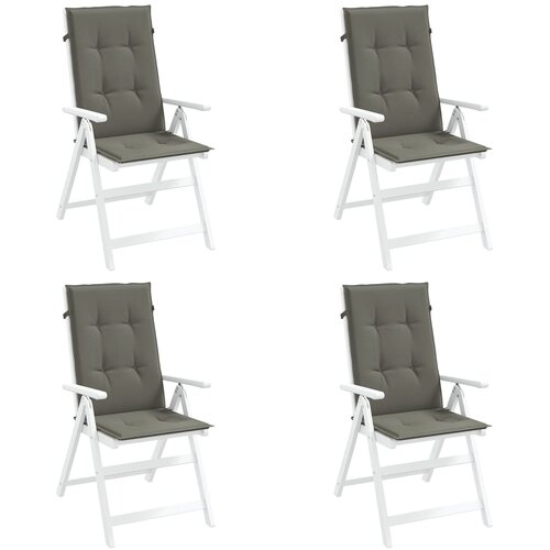 vidaXL Jastuci za stolice 4 kom tamnosivi 120 x 50 x 4 cm od tkanine Cijene