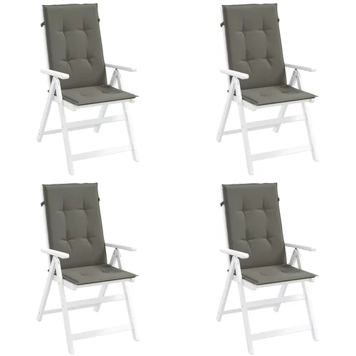 vidaXL Jastuci za stolice 4 kom tamnosivi 120 x 50 x 4 cm od tkanine