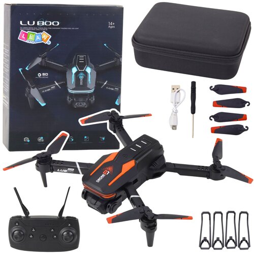  Dron na daljinsko upravljanje LU800, kamera, LED svjetla - crno/narančasta Cijene