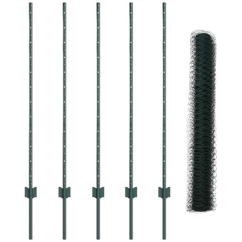  Heksagonalna ograda s stubom 10 x 1,2 m Čelik premazan PVC-om Slike