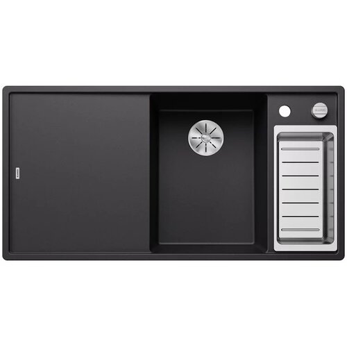Blanco sudoper AXIA III 6 S InFino SILGRANIT CRNA, daska staklo, BAZEN DESNO, s dalj. upr. Slike