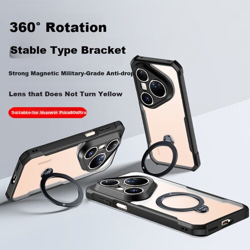  Xundd Maska za mobilni telefon Huawei Pura 80 Ultra / Huawei P80 Ultra, Providno-crna Cene