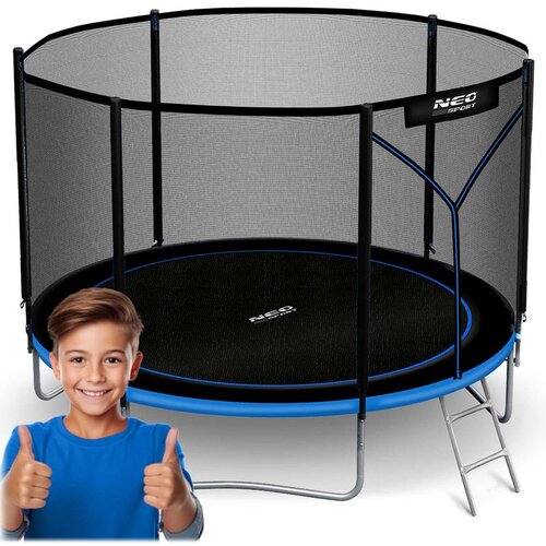 Neo-Sport vrtni trampolin 252 cm (8 ft) s vanjskom mrežom i ljestvama, plavi Cijene