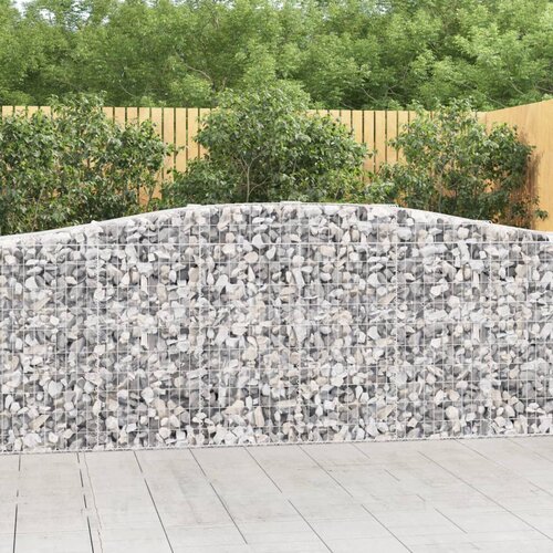 VidaXL Lučne gabionske ko&amp;scaron;are 15kom 400x50x100/120cm pocinčano željezo Slike