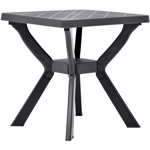 vidaXL Bistro miza antracitna 70x70x72 cm plastika, (20580736) Cene