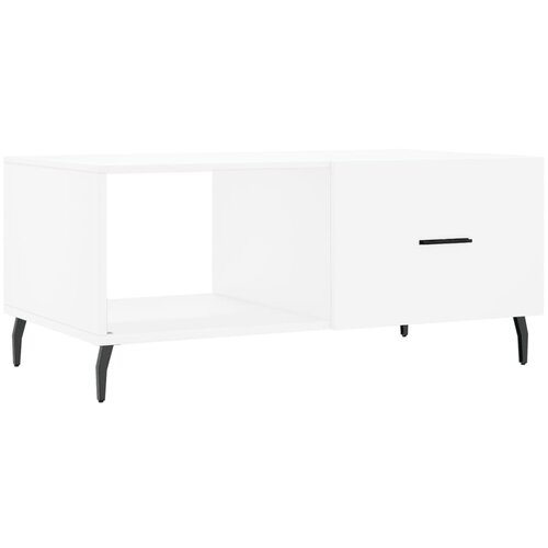 Maison Chic Klubska mizica - kavna mizica - Nizka mizica bela 90x50x40 inženirski les, (21754665) Cene