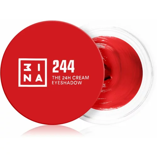 3INA The 24H Cream Eyeshadow kremasto senčilo za oči odtenek 244 Red 3 ml