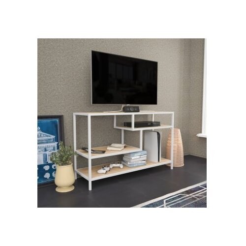 Hanah home tv polica robbins - white oak Cene