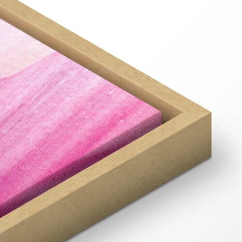  Slika - Colorful Contrasts - Energetic Color Transitions in Shades of Pink 80x120 U prirodnom drvenom okviru Slike