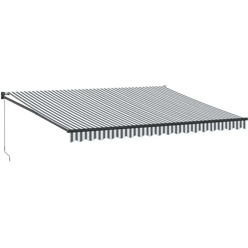 Tenda na uvlačenje antracit-bijela 4 5x3 m tkanina i aluminij Slike