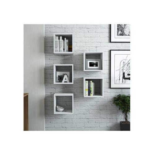 Hanah home zidna polica box white Cene