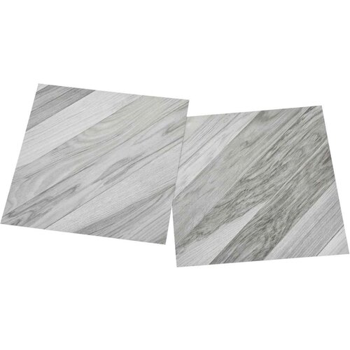  Samoljepljive Pločice za Pod 30 5 x 30 5 cm 20 pcs PVC - Siva prugasta Slike