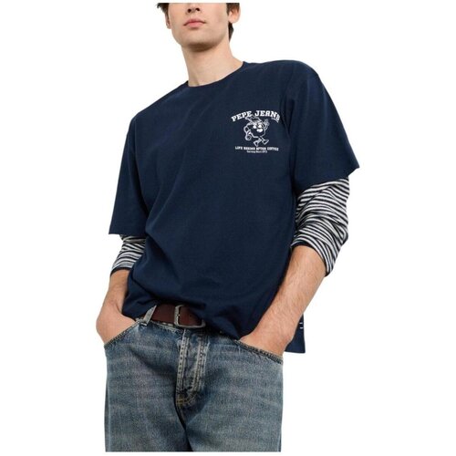PepeJeans Majice s kratkimi rokavi PM5010511 594 Modra Slike