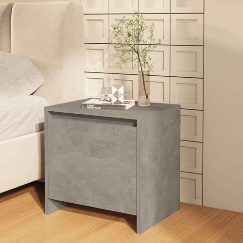 vidaXL Nočna omarica betonsko siva 45x34x44,5 cm iverna plošča Cene