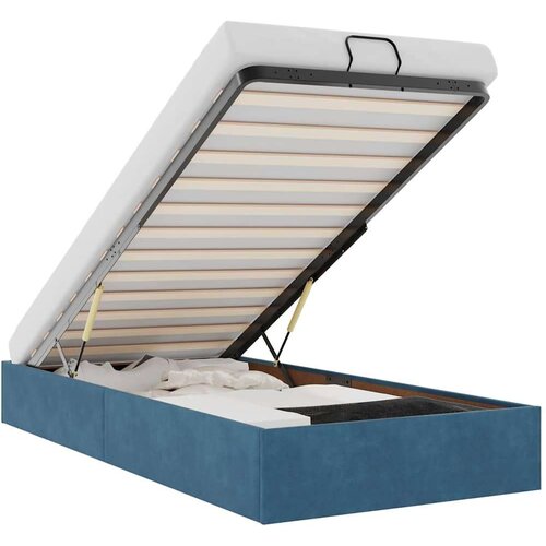 VidaXL Okvir za krevet bez madraca tamnoplavi 90x200 cm bar&amp;scaron;unasti Slike