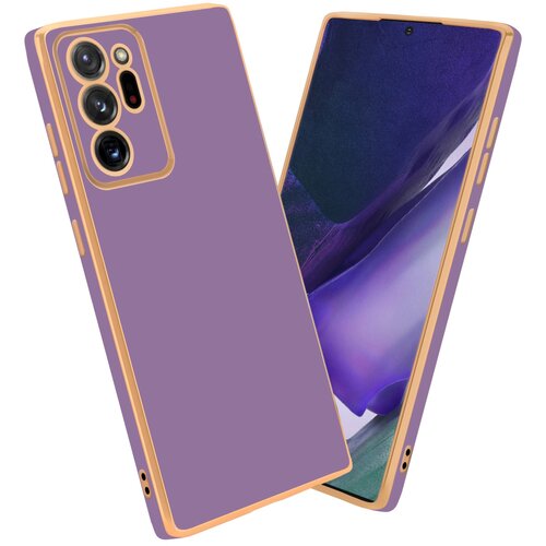 Cadorabo Ohi&scaron;je, združljiv s Samsungom v sijajnem vijoličnem - zlati - za&scaron;čitni pokrov iz fleksibilnega silikona TPU in z za&scaron;čito pred kamero, (20603403) Cene