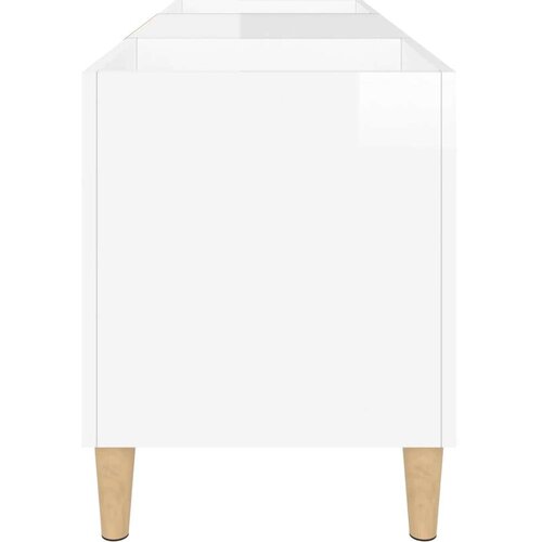 vidaXL Omarica za gramofonske plošče sijaj bela 121x38x48 cm inž. les Cene