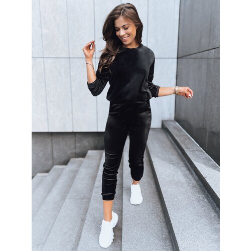 DStreet Women&amp;#039;s velour tracksuit VELVET HARMONY black Slike